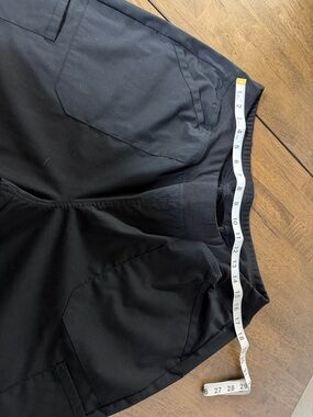 Black Casual elastic Waist Pants